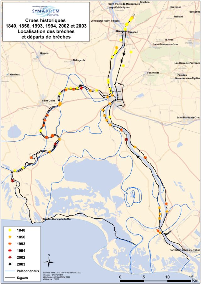 Cartographie crues historiques