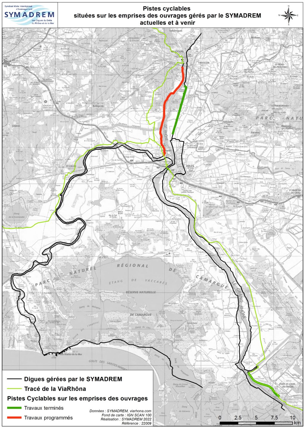 Itinéraires des pistes cyclables ouvertes et à venir