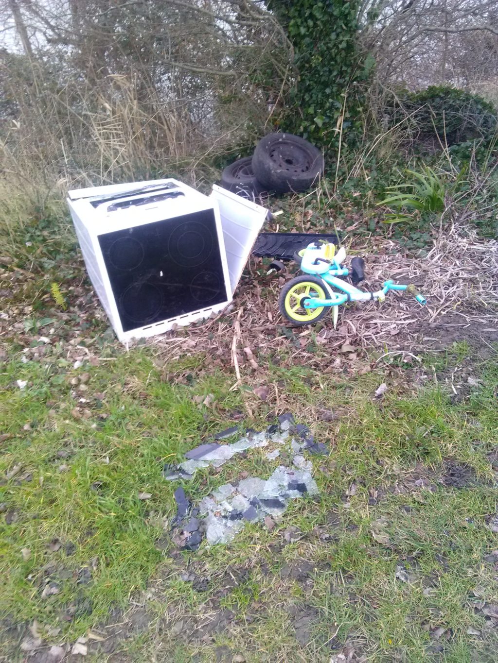 Dépôt sauvage de déchets ménagers