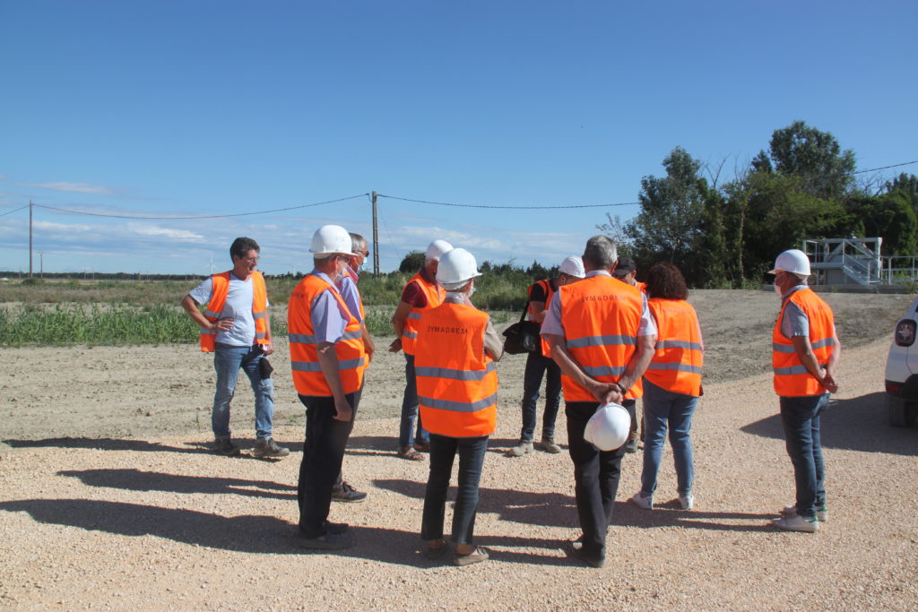 Visite du chantier de l'enfouissement du canal des alpines