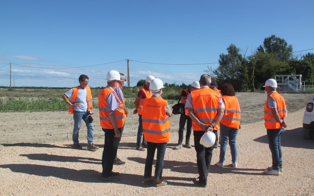 Visite du chantier de l'enfouissement du canal des alpines