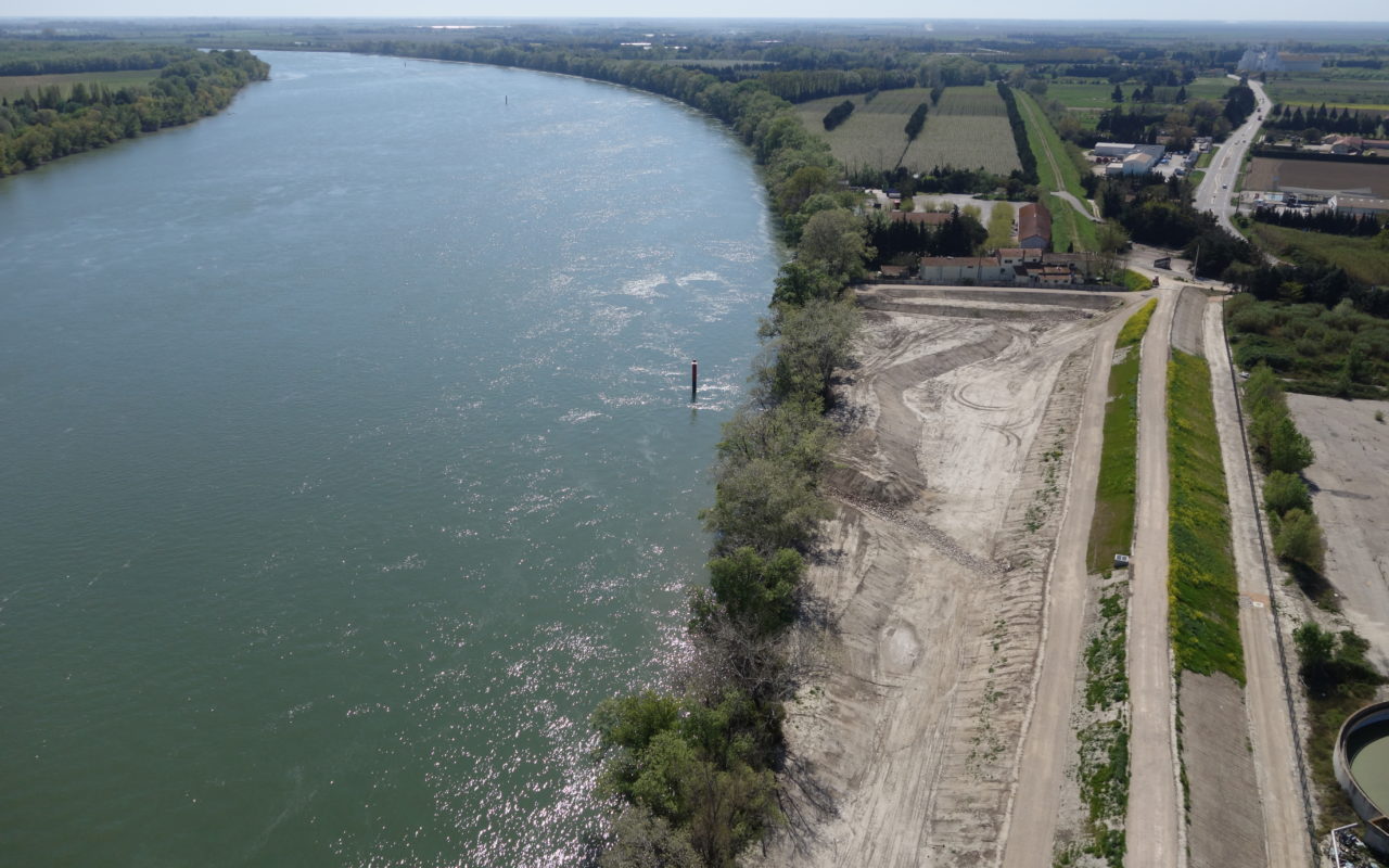 Zone humide des papeteries Étienne en cours de réalisation