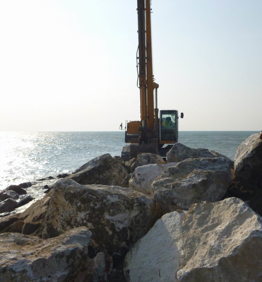 Travaux sur le littoral