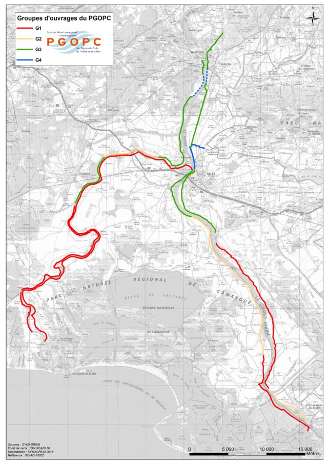 Cartographie des groupes d'ouvrage du SYMADREM