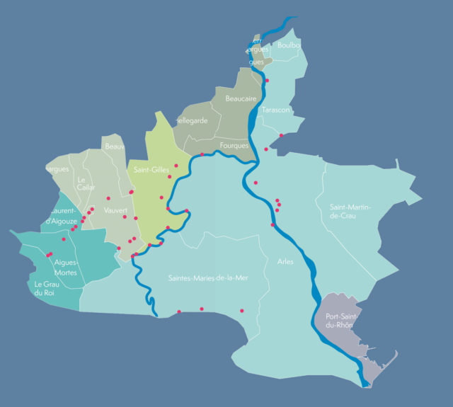 Répartition des ouvrages de ressuyage sur le territoire du SYMADREM