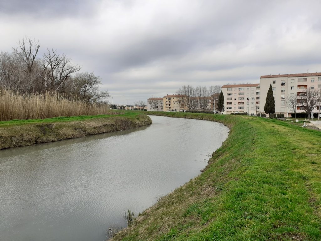 Digues urbaines du Vigueirat avant travaux